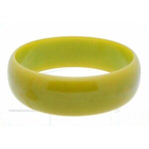 VTG Wide Yellow Green Marbled End of Day BAKELITE TESTED Bangle Bracelet